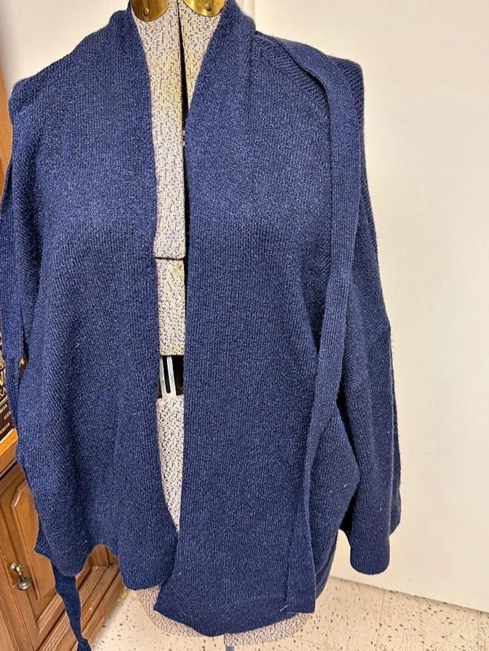 VANILLA Blue Open Front Cardigan Like New